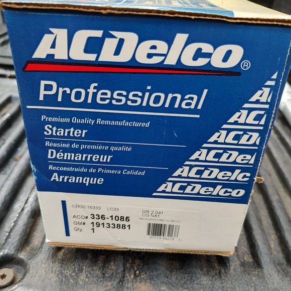 ACDelco Gold 336-1085 Starter, Remanufactured - Picture 1 of 3